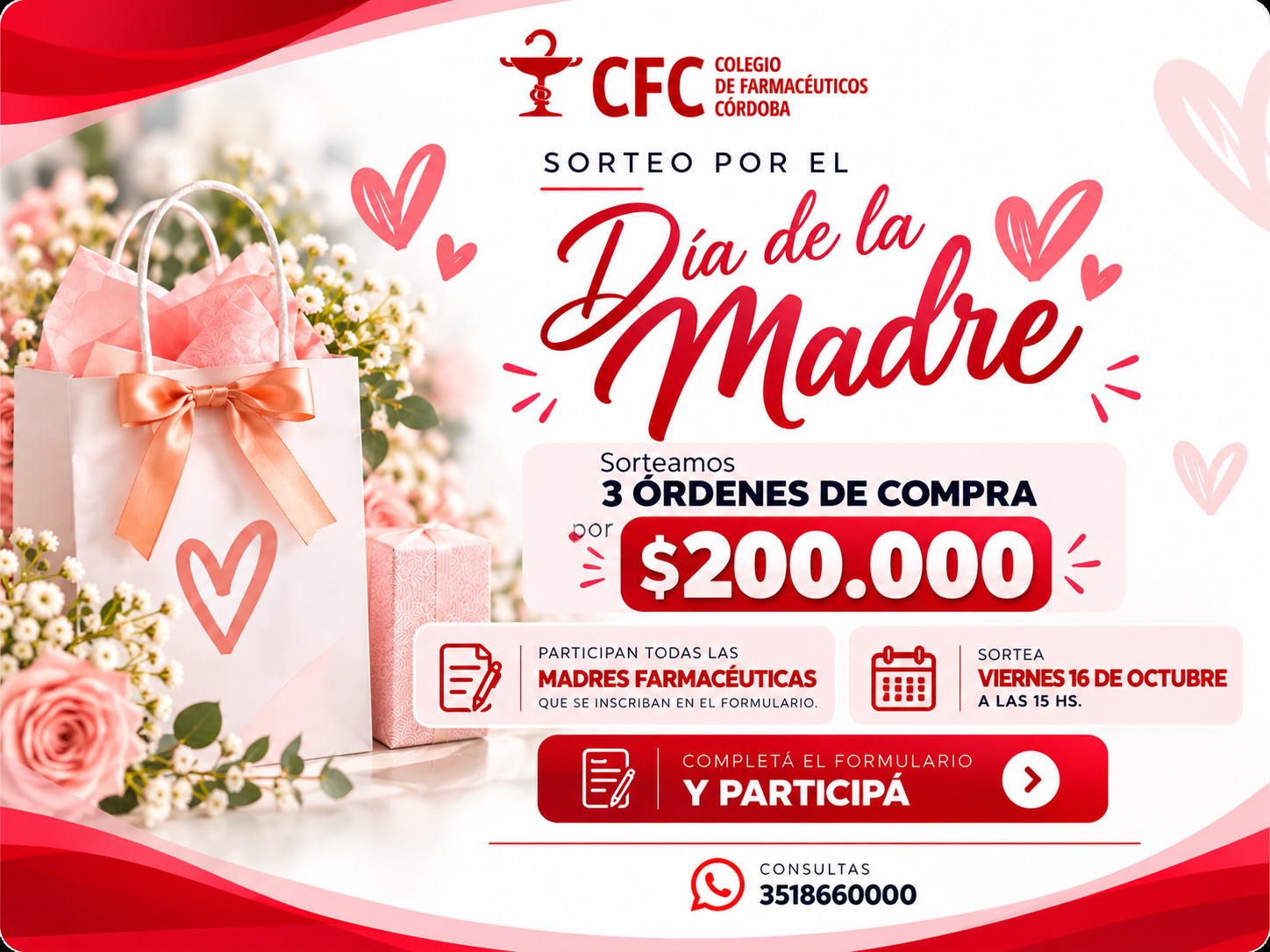 Sorteo Día de la Madre 2026 - Colegio de Farmacéuticos de Córdoba